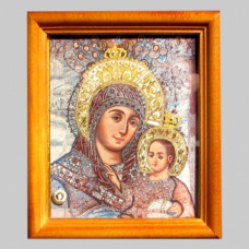 Икона ″Вифлиемская″ деревянная рама, двойное тиснение, 13 x 15 см