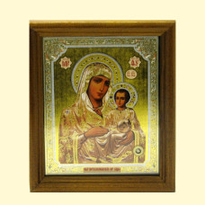 Икона ″Иерусалимская″ деревянная рама, двойное тиснение, 13 x 15 см