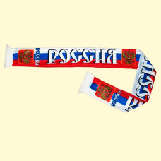 Шарф ″Россия″ , 12x130 см,двусторонний, 100% полиестер